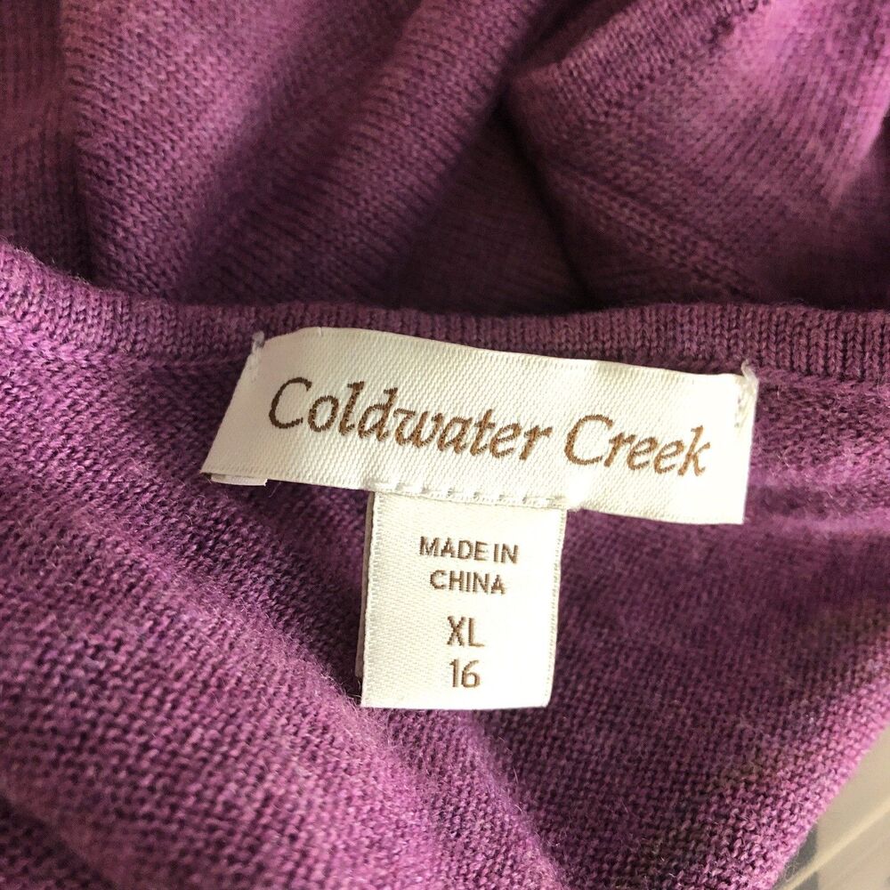 Coldwater Creek Purple Round Neck Sleeveless Sweater XL - Picture 4 of 5